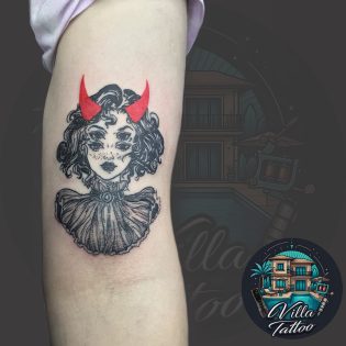 Trash Polka - Two Eyes Woman Face Tattoo - Fethiye/Muğla Dövme Salonu - Villa Tattoo